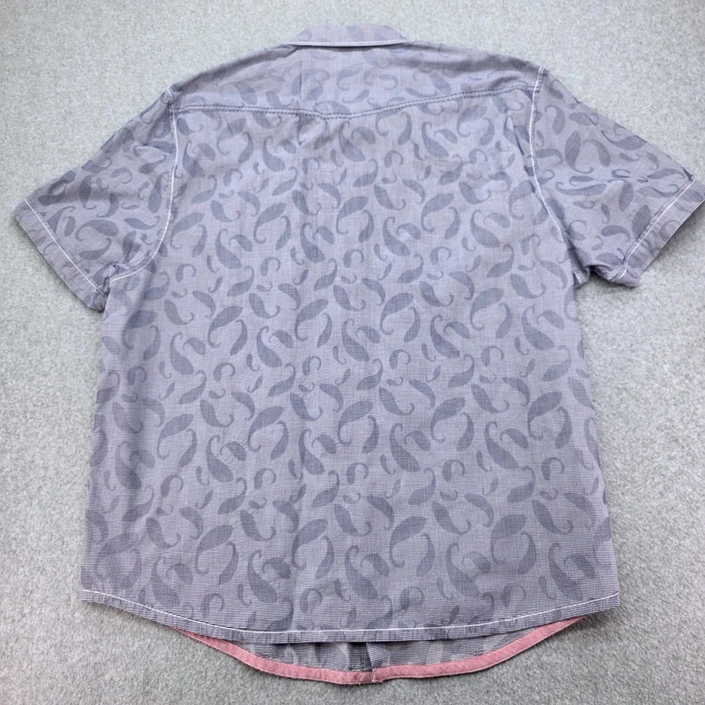 Tommy Bahama Island Modern 2XL Blue Paisley Short‎ Sleeve Button Up Men's Shirt